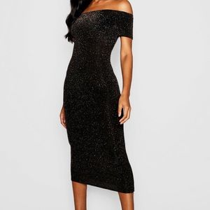 Black and Hold midi dress